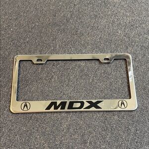 Acura MDX Chrome Silver Metal License Plate Frame